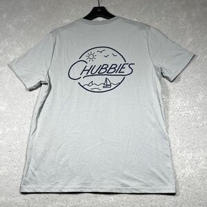 Chubbies T-Shirt Tee Men's Large “Summer Vibe" Gray • Short Sleeve Shirt